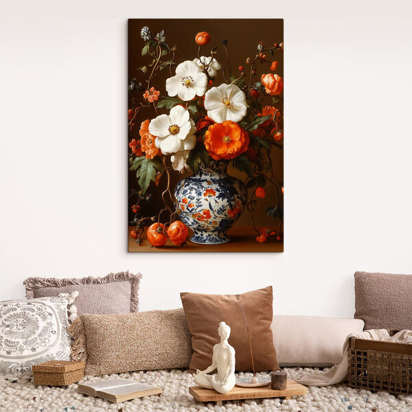 Pictura de flori într-o vază Tablouri Pictura de flori într-o vază