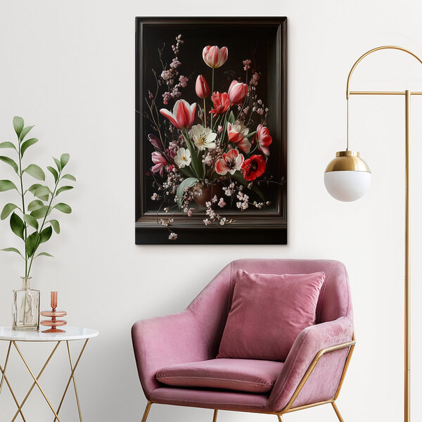 Buchet de flori într-o vază Tablouri Buchet de flori într-o vază