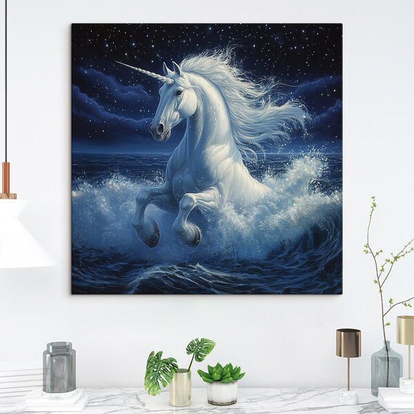 Unicorn în apă Tablouri Unicorn în apă