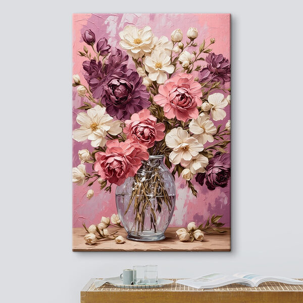 Pictura de flori într-o vază Tablouri Pictura de flori într-o vază