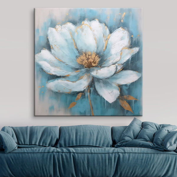 Tablouri Floare frumoasă în nuanțe moi