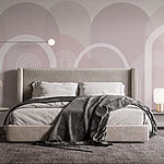 Fototapet Fundal alb și gri cu linii albe