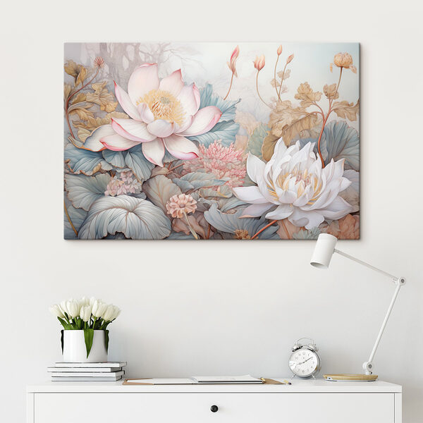 Pictura de flori și frunze Tablouri Pictura de flori și frunze