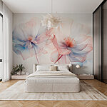 Fototapet Eleganță florală pastel delicată