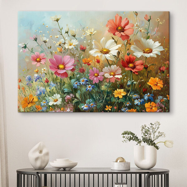 Pictura de flori într-un câmp Tablouri Pictura de flori într-un câmp
