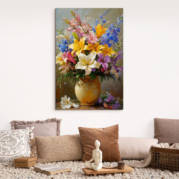 Pictura de flori într-o vază Tablouri Pictura de flori într-o vază