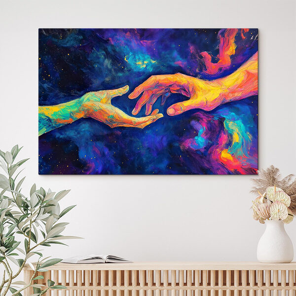 Pictura a două mâini care se ating reciproc Tablouri Pictura a două mâini care se ating reciproc