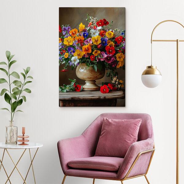 Vază de flori colorate Tablouri Vază de flori colorate