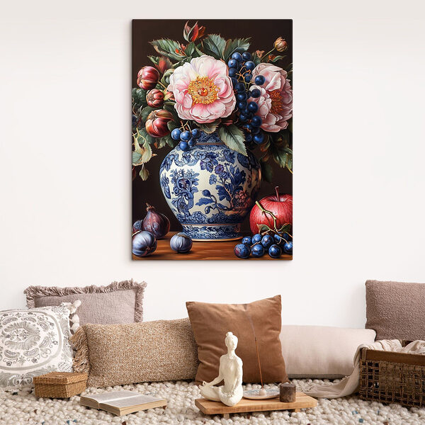 Pictura de flori într-o vază Tablouri Pictura de flori într-o vază