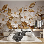 Fototapet Design floral elegant pe fundal texturat