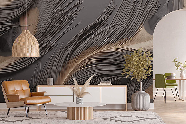 Fototapet Linii abstracte și curbe în mișcare