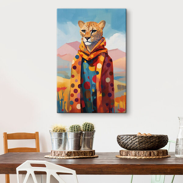 Cheetah purtând o eșarfă Tablouri Cheetah purtând o eșarfă