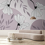 Fototapet Design floral elegant cu nuanțe moi