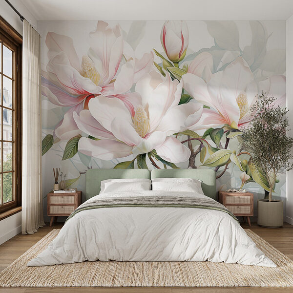 Fototapet Flori delicate în nuanțe delicate