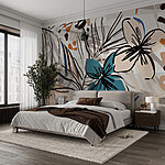 Fototapet Model floral colorat cu flori