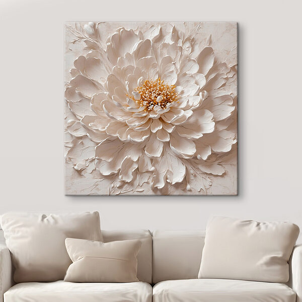 Artizanat floral uimitor în alb Tablouri Artizanat floral uimitor în alb