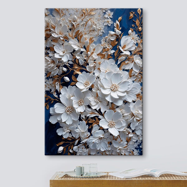 Flori delicate pe un fundal adânc Tablouri Flori delicate pe un fundal adânc