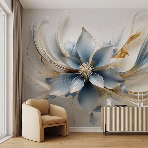 Eleganță florală în nuanțe delicate Fototapet Eleganță florală în nuanțe delicate