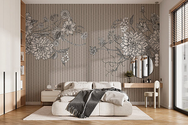 Eleganță florală în design armonios Fototapet Eleganță florală în design armonios