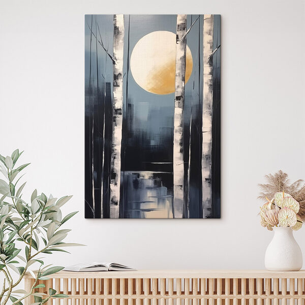Pictura unei luni pe cer Tablouri Pictura unei luni pe cer