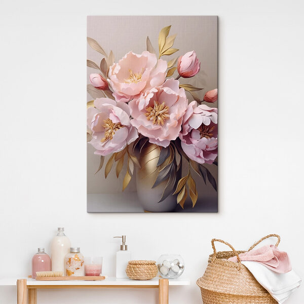 Buchet de flori roz Tablouri Buchet de flori roz