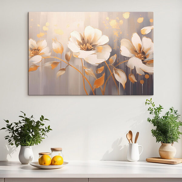 Compoziție florală elegantă în nuanțe delicate Tablouri Compoziție florală elegantă în nuanțe delicate