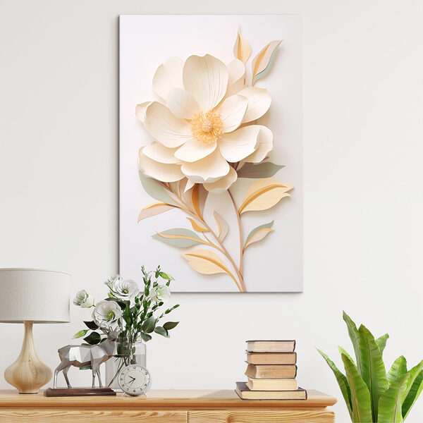 Floare de hârtie cu frunze Tablouri Floare de hârtie cu frunze
