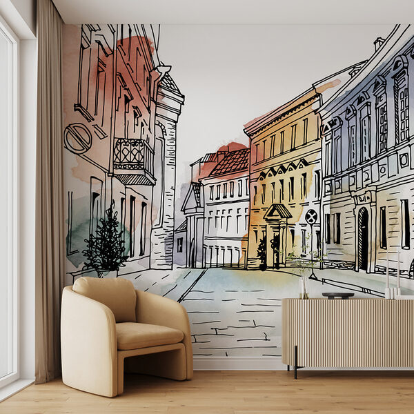 Fototapet Desenul unei clădiri