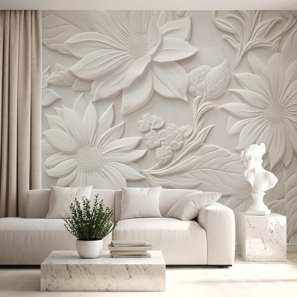 Fototapet Design floral intricat în relief