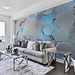 Fototapet Design hexagonal cu model metalic modern