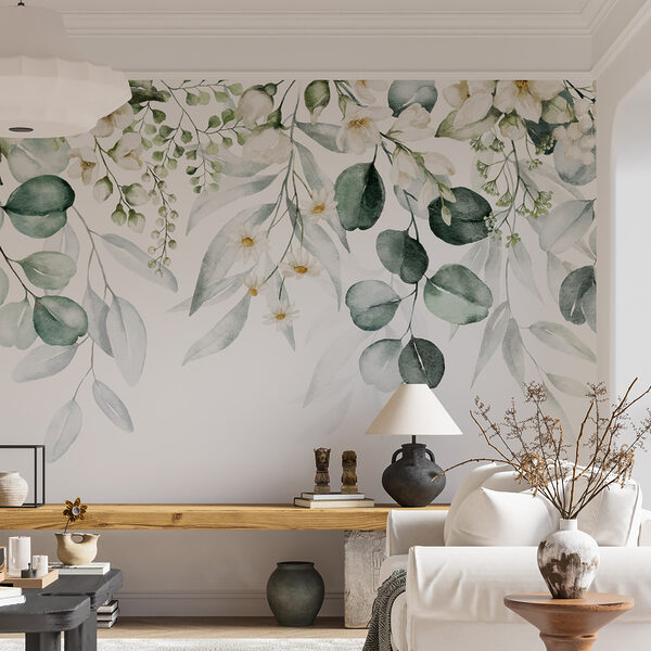 Fototapet Aranjament floral și foliar elegant
