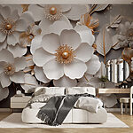 Fototapet Design floral elegant în tonuri moi