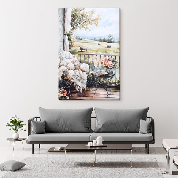 Tablouri Pictura de oi pe o verandă