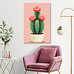 Tablouri Cactus cu flori roz