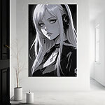 Tablouri Femeie cu păr lung și blond care poartă căști