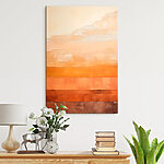 Tablouri Perete cu dungi portocalii și albe