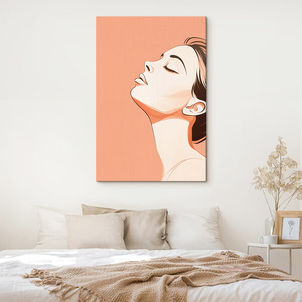 Profil elegant pe un fundal moale Tablouri Profil elegant pe un fundal moale