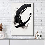 Tablouri Brushstroke negru pe un fundal alb