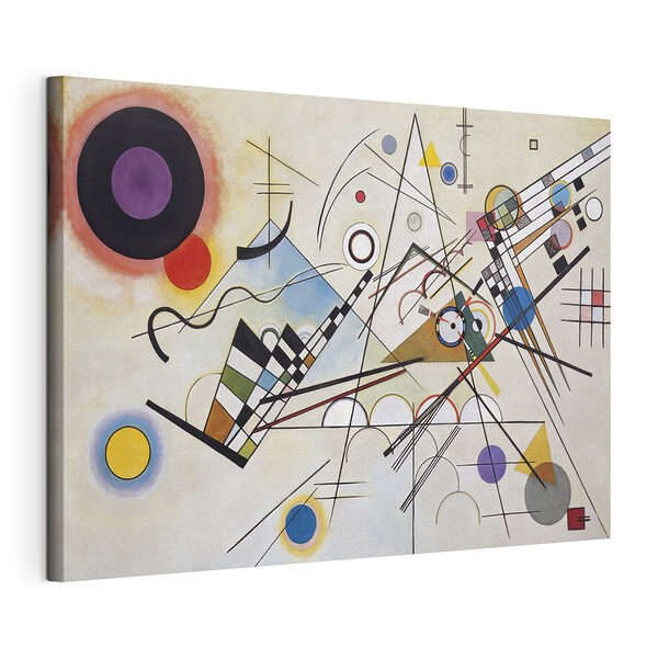 Geometrie abstractă colorată și linii Tablou pe pânză Geometrie abstractă colorată și linii