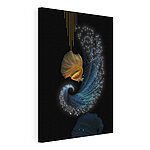 Tablou pe pânză Elegant Betta Swirls în lumina neon