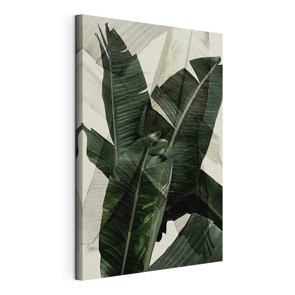 Tablou pe pânză Tablou pe pânză Straturi abstracte de frunze verzi (SKU: s21747)