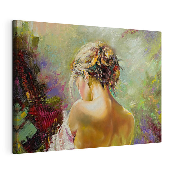 Pictura unui cap de femeie Tablou pe pânză Pictura unui cap de femeie