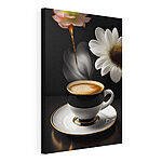 Tablou pe pânză Aroma florală se învârte deasupra espresso-ului