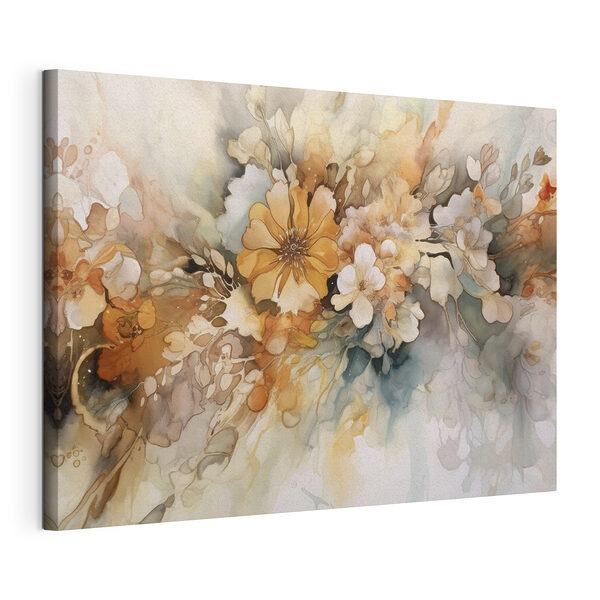 Tablou pe pânză Acuarelă florală fuzionând în armonie
