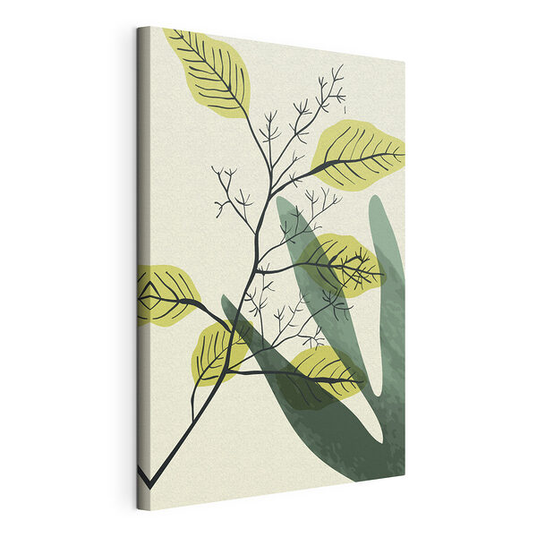 Tablou pe pânză Frunze abstracte cu ramuri delicate