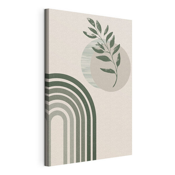 Tablou pe pânză Design abstract cu frunze și arcuri