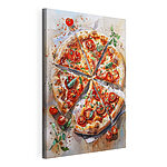 Tablou pe pânză Acuarelă a unei pizza