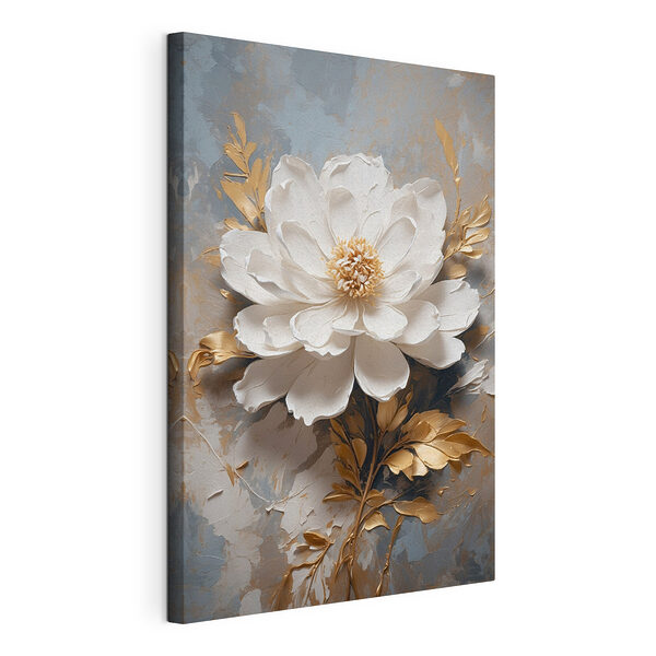 Floare elegantă în tonuri metalice Tablou pe pânză Floare elegantă în tonuri metalice