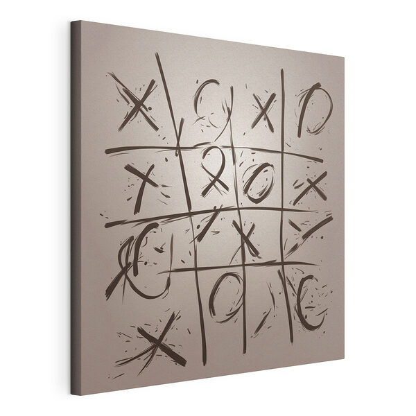 Tablou pe pânză Joc de tic tac toe