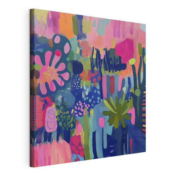 Tablou pe pânză Tablou pe pânză Pictură colorată de flori și plante (SKU: s40824)